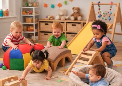 Atelier motricité enfants assistantes maternelles