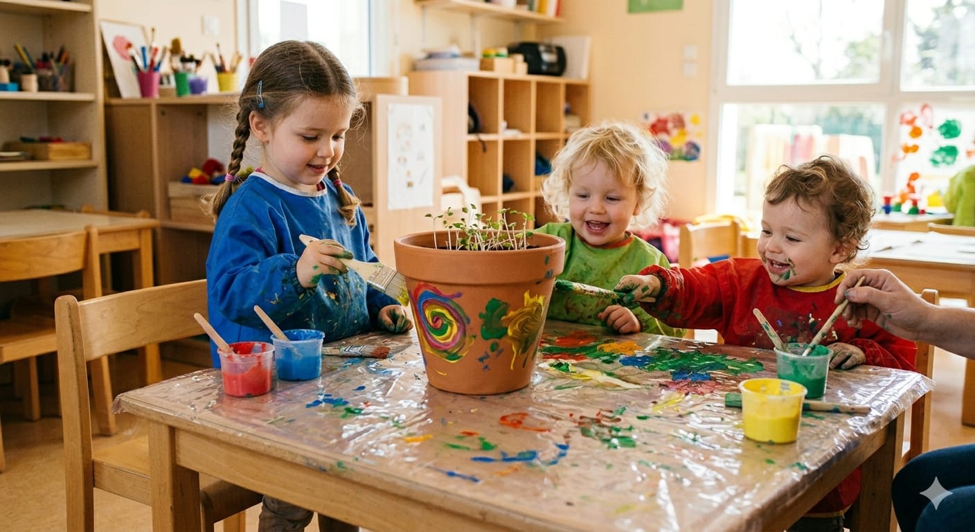 Atelier Peinture sur pot de fleurs (Fête des Mamans) – La Méz'on, Mézières-sur-Couesnon