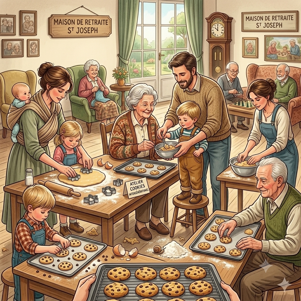 Atelier EHPAD - Confection de Cookies – Maison de Retraite St Joseph, Saint-Aubin-du-Cormier